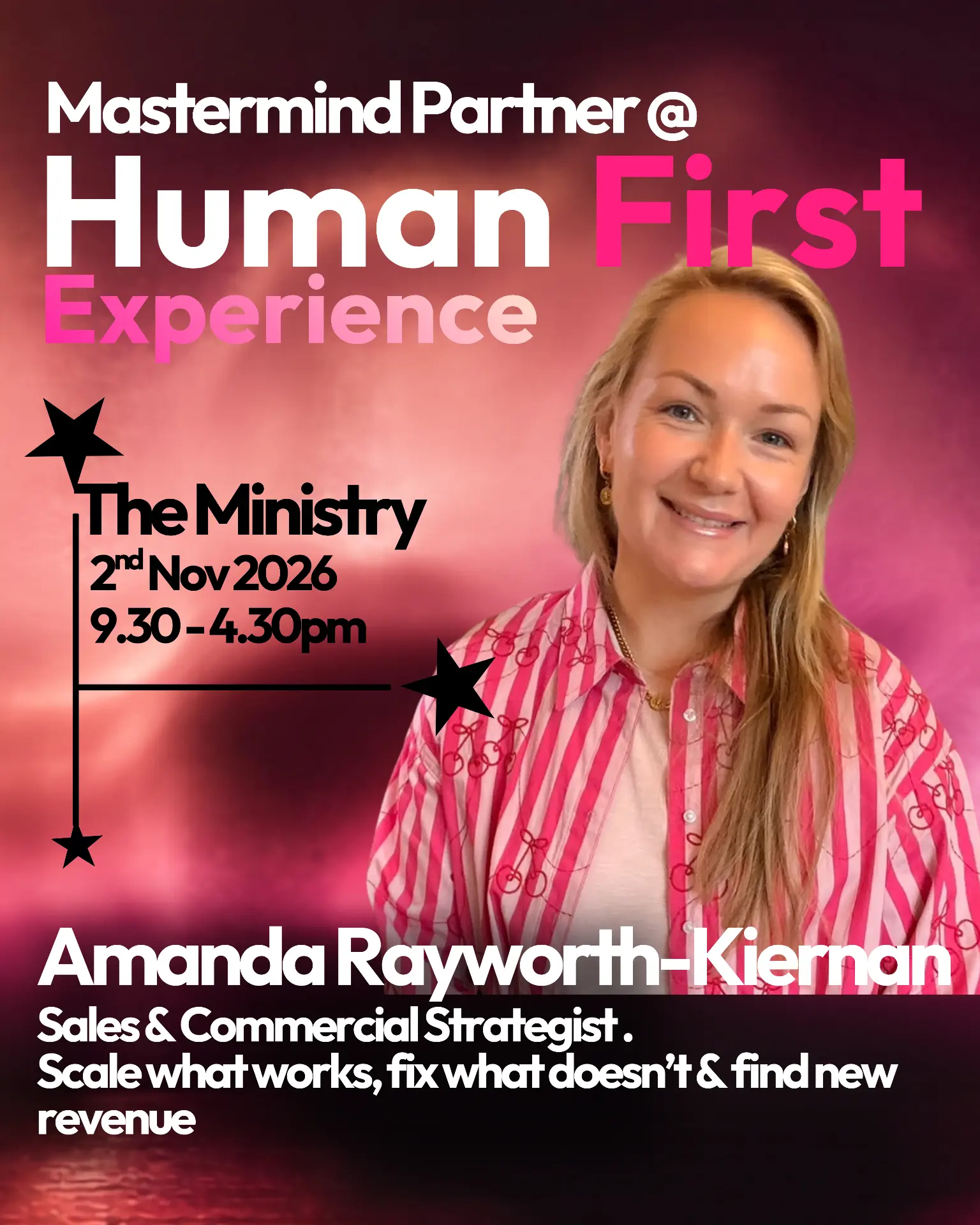 Human First Experience flyer (portrait or square)